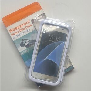 Heavy Duty Waterproof Phone Case . Galaxy S7 Edge . White . Brand New